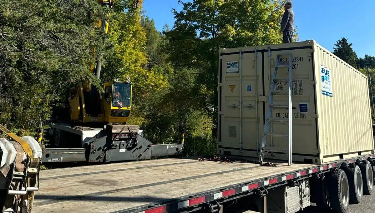 Hiab container moving service