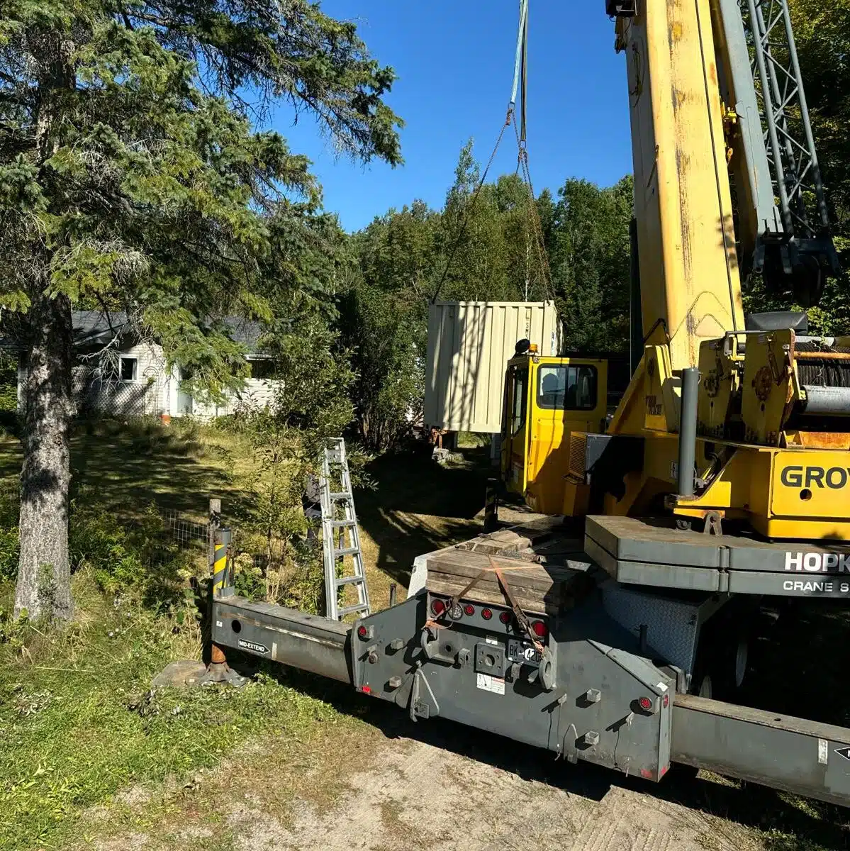 hiab sea can shipping