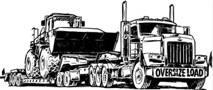 Heavy Hauling oversized load illustration