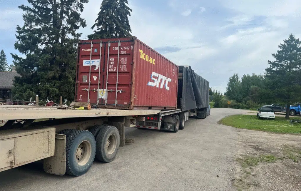tilt deck container moving