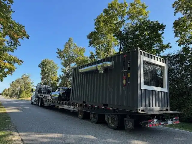 tilt deck container transport