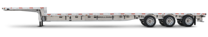 Side view of a drop deck equipment trailer