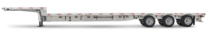 Side view of a drop deck equipment trailer